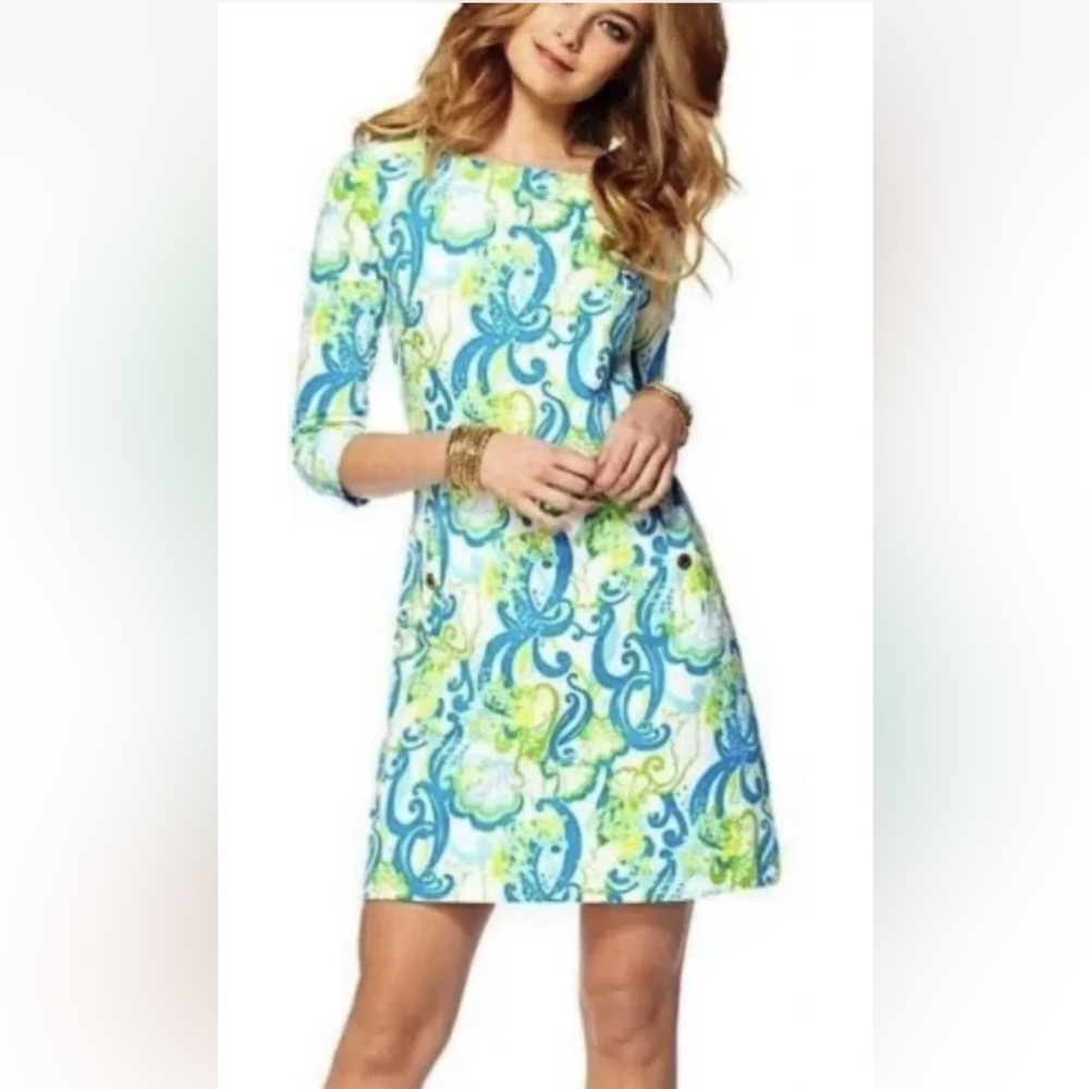 NWT Lilly Pulitzer Women’s Charlene Dress Shift Resort White Crystal Coast XL